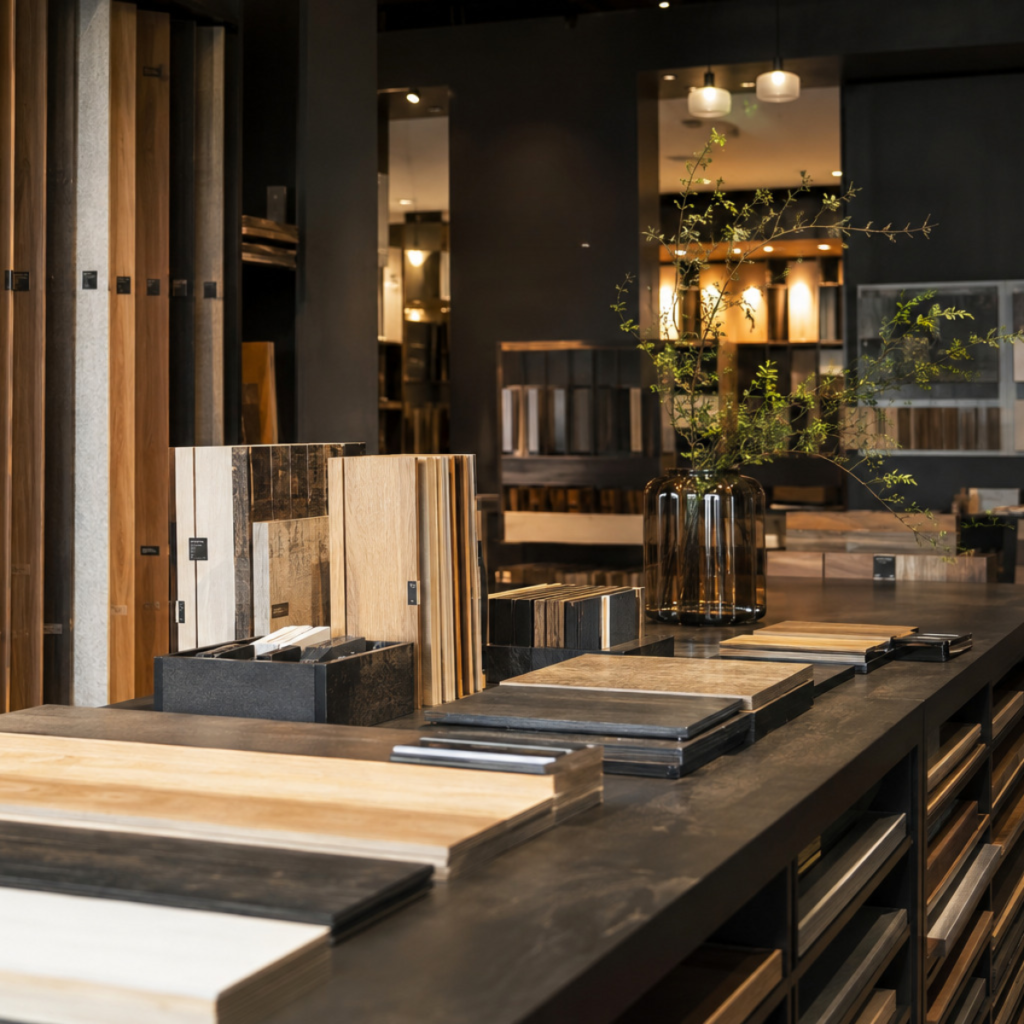 Showroom met houtmaterialen - Van Ledden Bouw